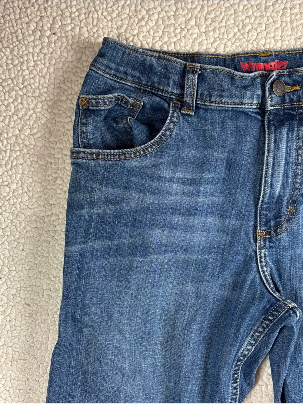 Wrangler Boys Five Star Classic Stretch Bootcut Jean Size 16 Regular Medium Wash
